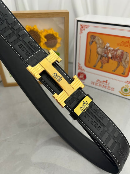 25 Pure steel buckle cowhide belt