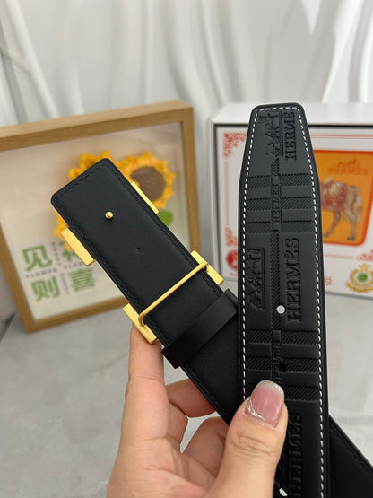 25 Pure steel buckle cowhide belt