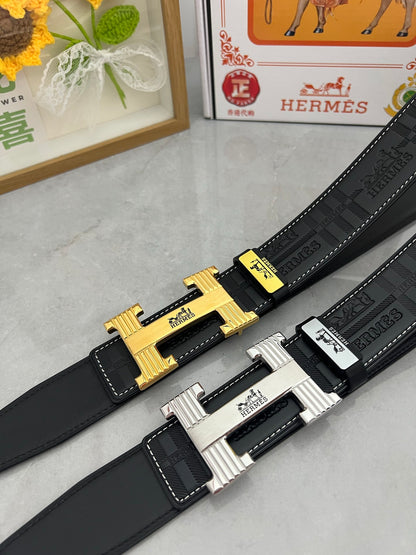 25 Pure steel buckle cowhide belt