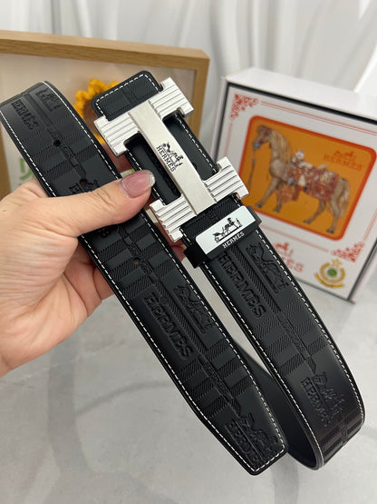25 Pure steel buckle cowhide belt