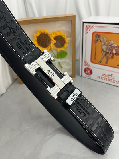 25 Pure steel buckle cowhide belt