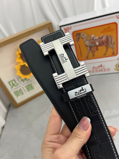 25 Pure steel buckle cowhide belt